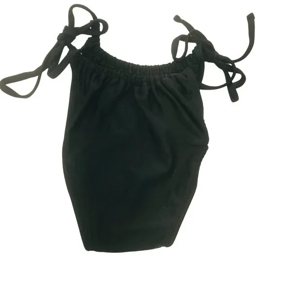 Xhilaration Women's Size Large Low Coverage String Bikini Swim Bottom Black NWOT - Picture 2 of 7
